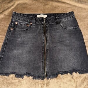 We The Free Dark Gray Mini Skirt